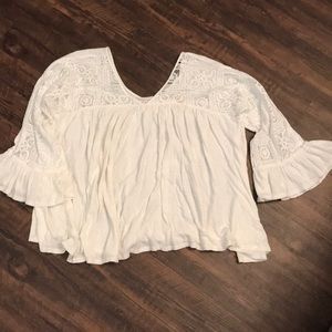 Sundance Cream Lace/Ruffle Top